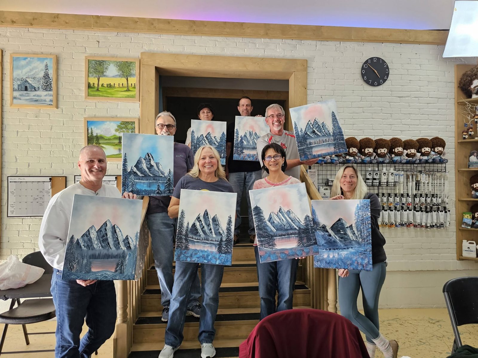 A full, happy class in the finished studio today (1 of 7)