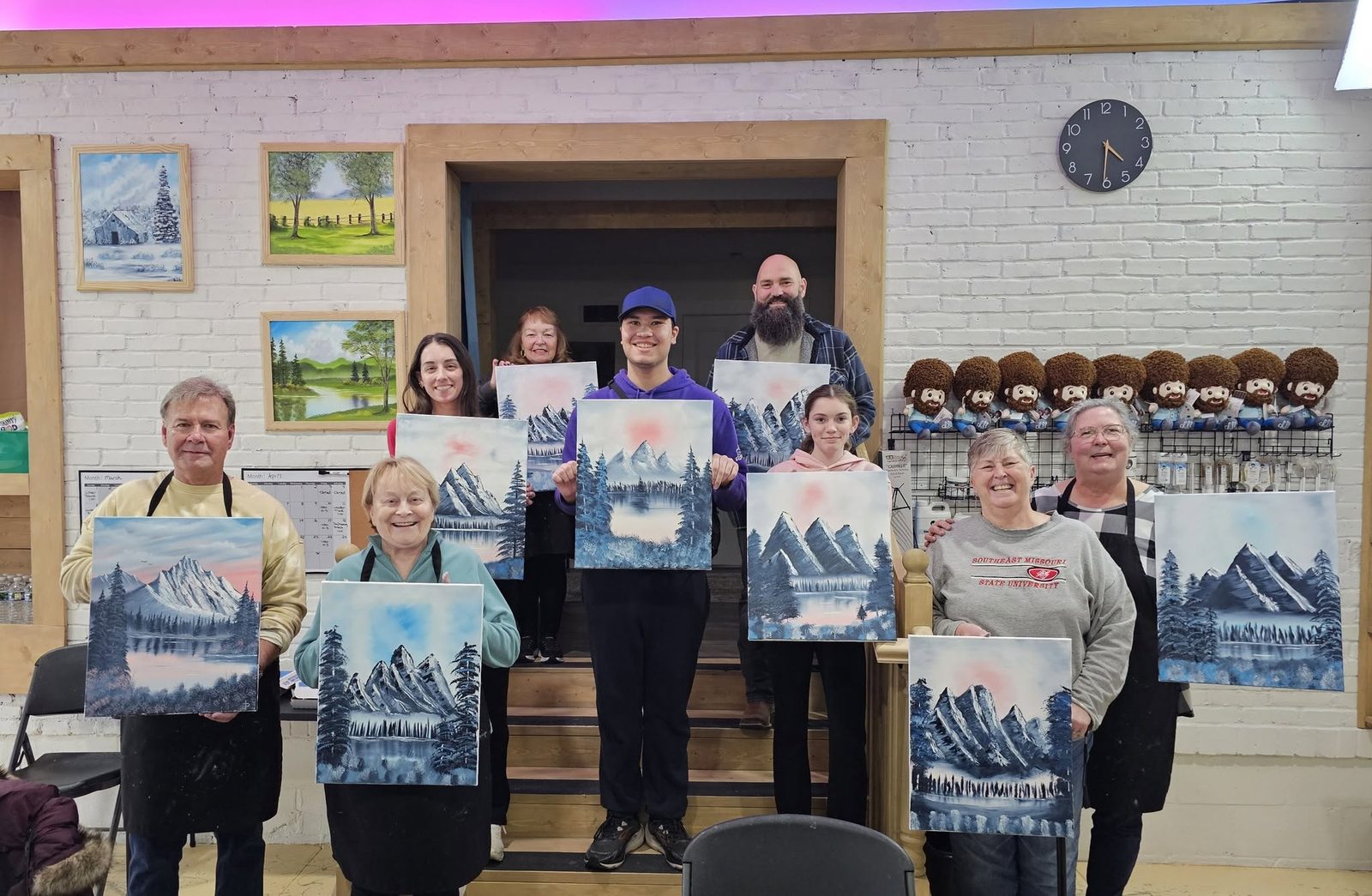 A full, happy class in the finished studio today (2 of 7)