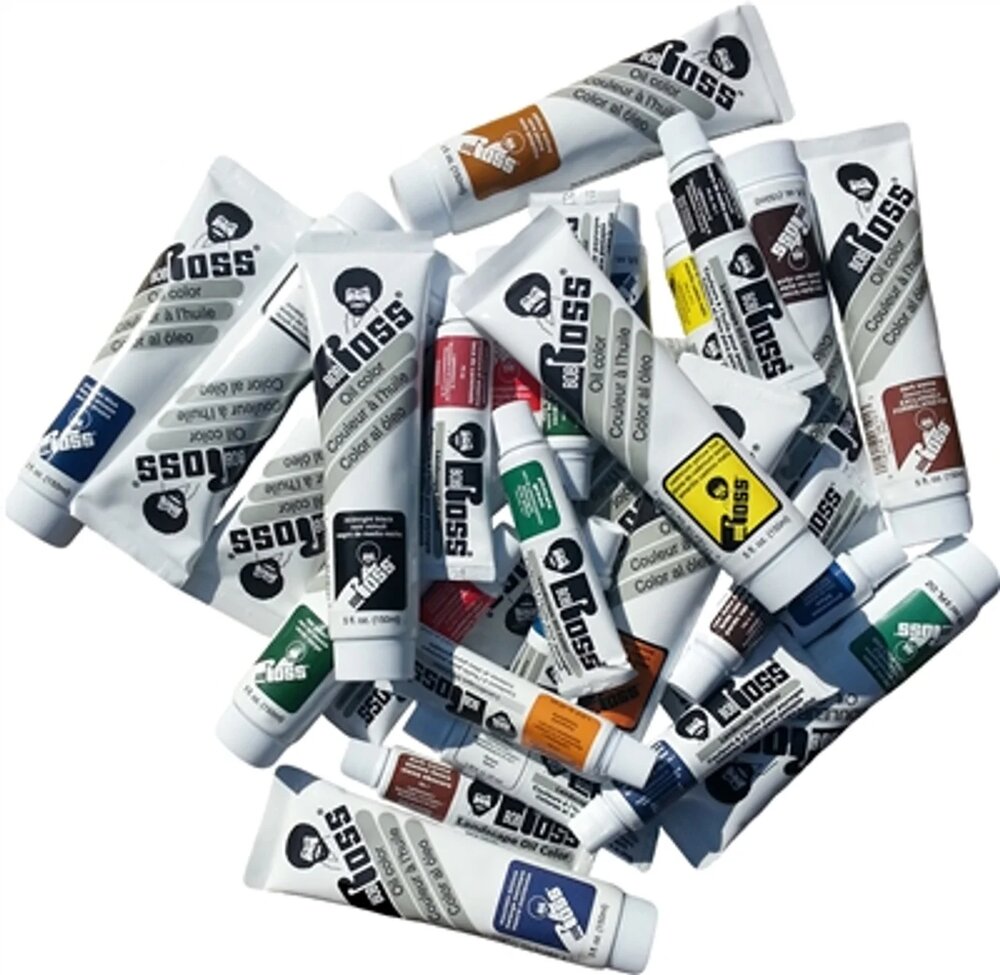 Genuine Bob Ross oil paint tubes